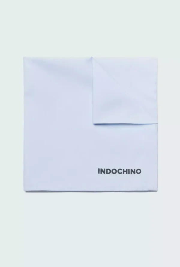 Indochino Light Blue Cotton Pocket Square