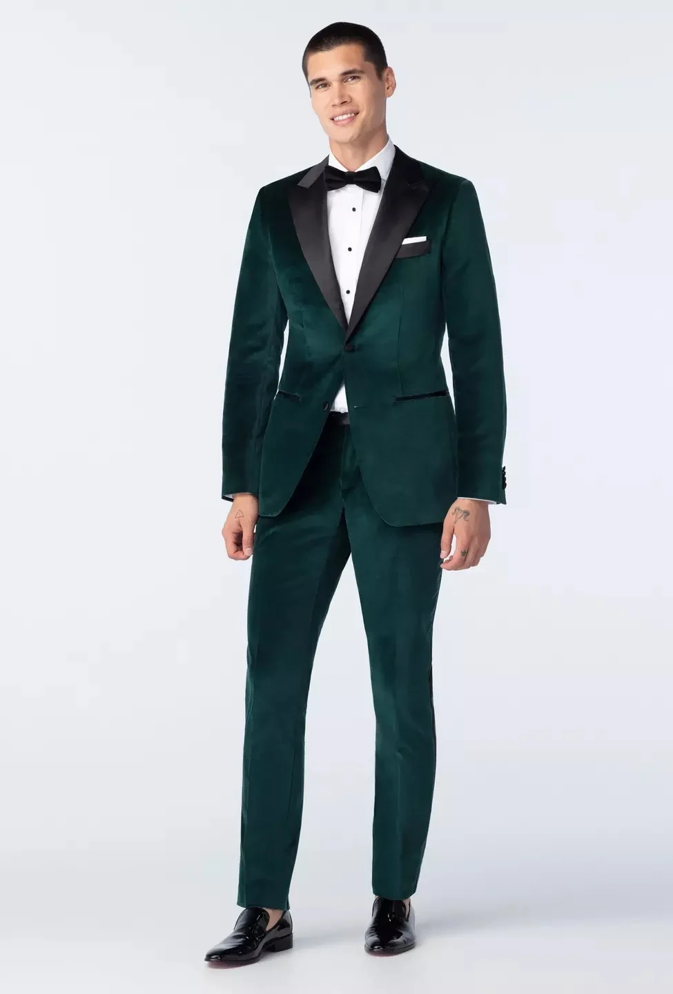 Indochino Harford Velvet Emerald Tuxedo