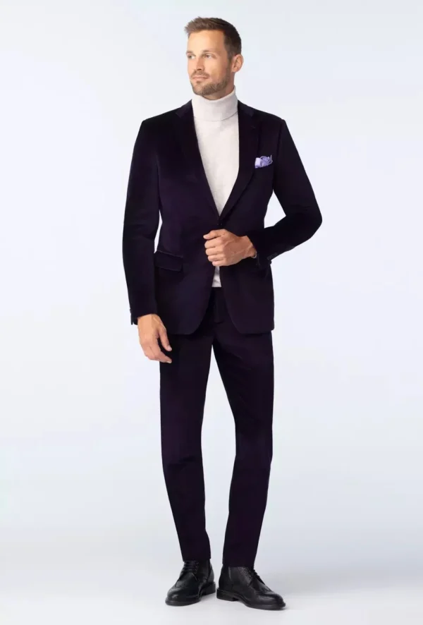 Indochino Harford Velvet Purple Suit
