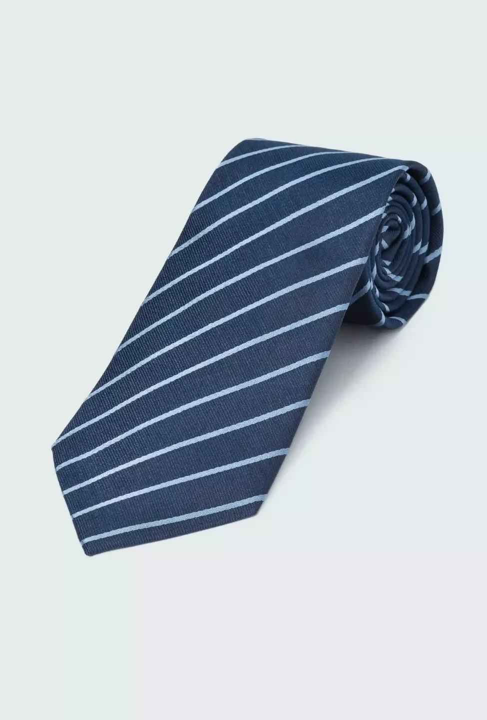 Indochino Navy Stripe Silk Tie