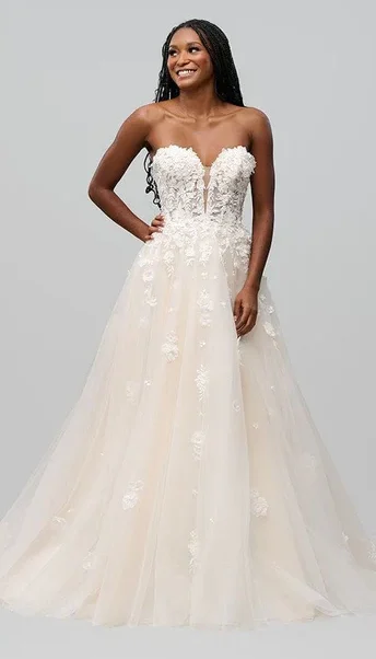 Beautiful floral wedding dress