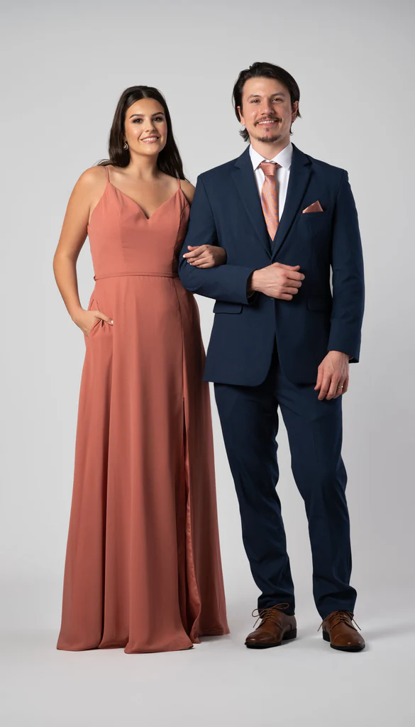 Kennedy Blue Trim Fit Three Piece Suit Navy