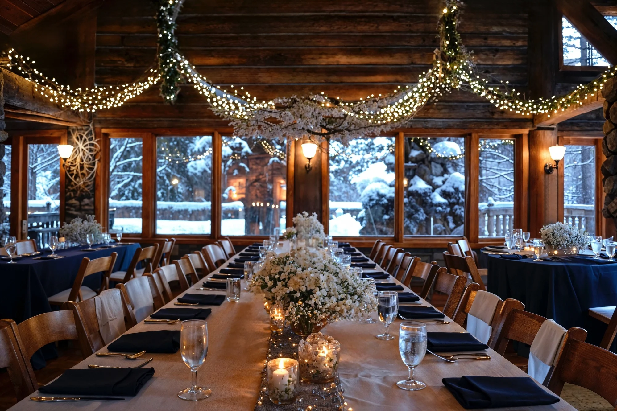Winter wedding interior decor