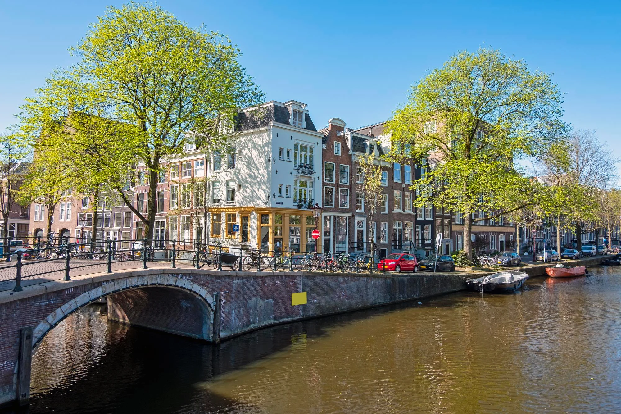 Serene view of a canal in Amsterdam