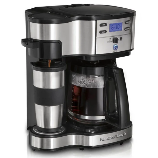 Hamilton Beach 2-Way Coffee Maker, Single-Serve & 12 Cup Carafe