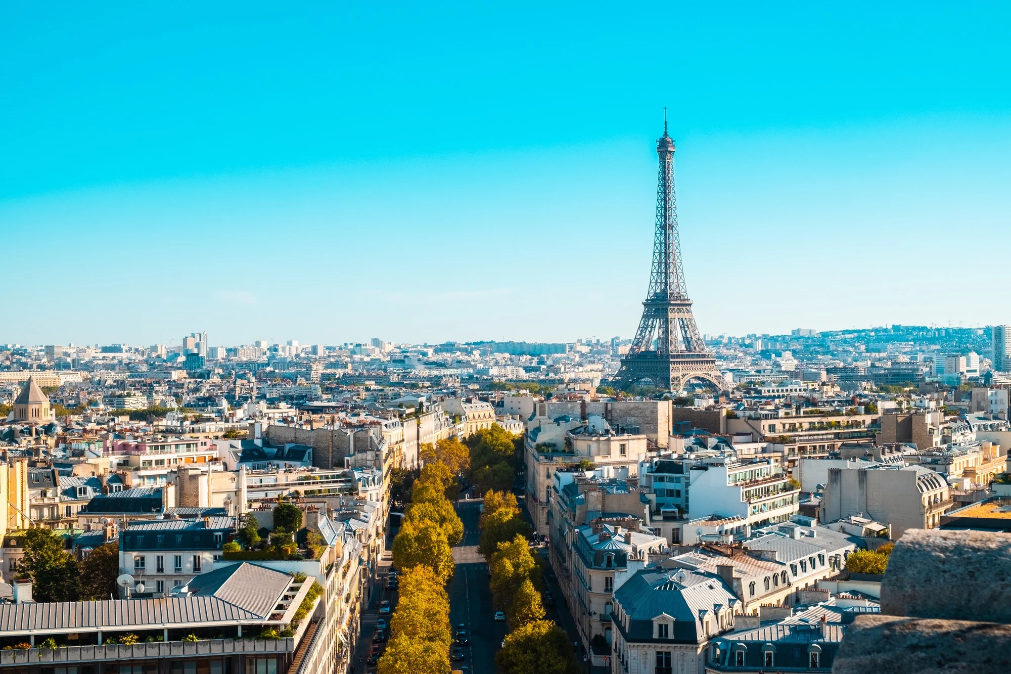 Beautiful Paris city overview