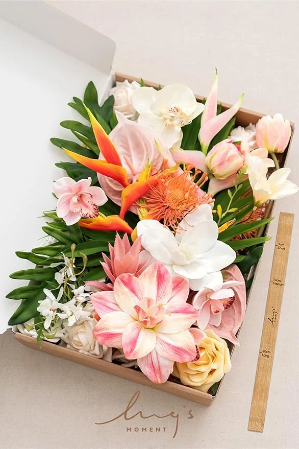 Tropical Fake Flowers Box