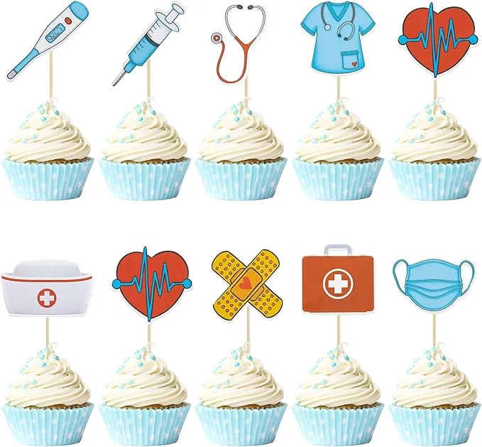 36Pcs Nursing School Graduation Cupcake Picks