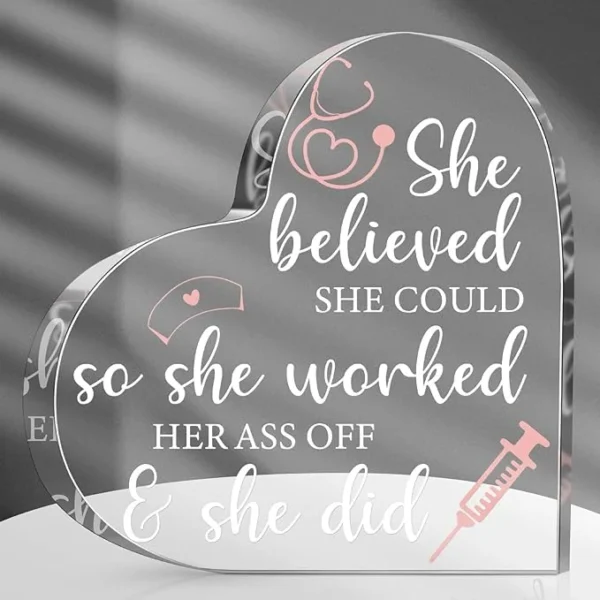 RN Nurse Crystal Keepsake Paperweight