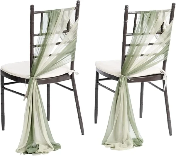 16 Pcs Chiffon Chair Sashes
