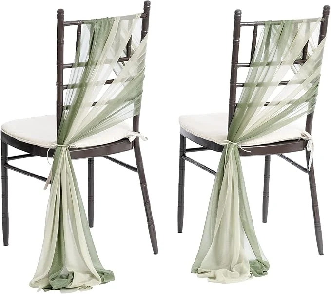 16 Pcs Chiffon Chair Sashes