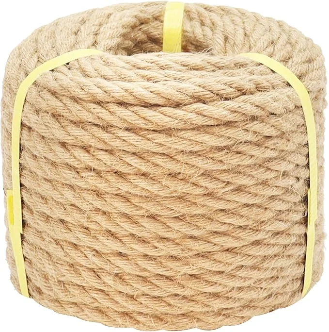 VEIZEDD 100% Natural Hemp Rope 49 Feet 1/2 inch Ply Jute Rope