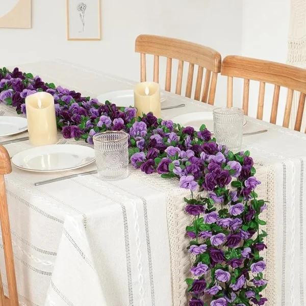 9 Pack 72 FT Artificial Flower Garland