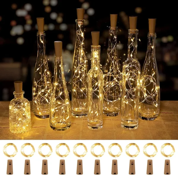 Brightown Wine Bottle Lights with Cork