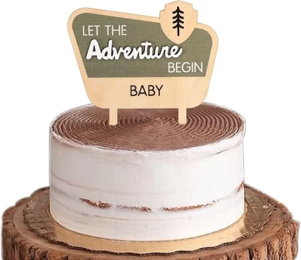 Let The Adventure Begin Baby Shower Cake Topper