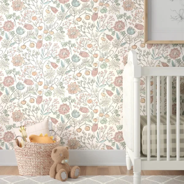 Wayfair Accringt Peel & Stick Floral Roll