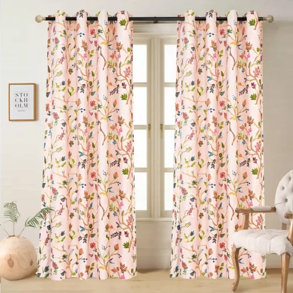 Wayfair Adalena Floral Polyester Blackout Curtain Pair