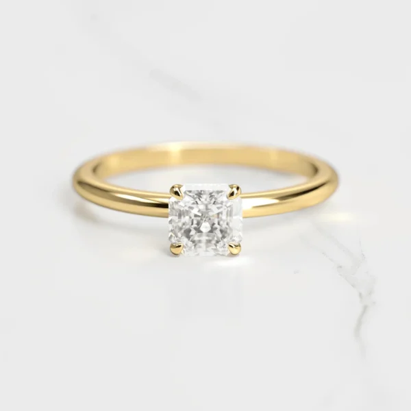 Capucinne Asscher Solitaire Diamond Ring
