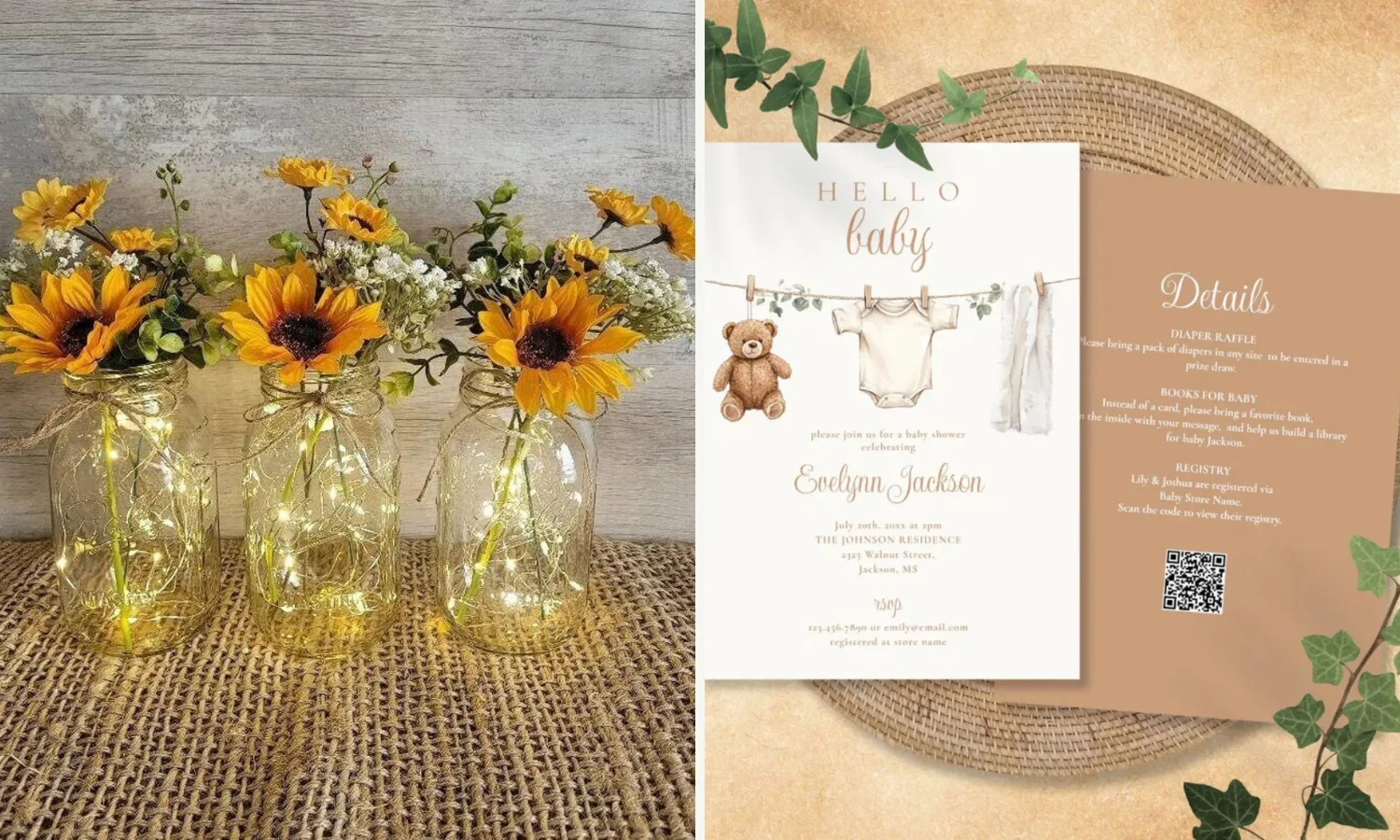 Rustic Bohemian Baby Shower Inspo Board Cover