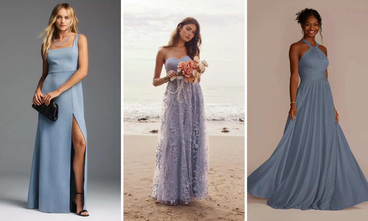 Dusty blue bridesmaid dress blog cover image