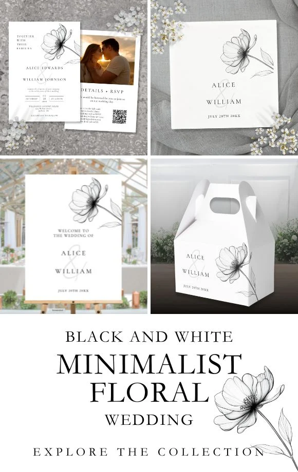 Minimalist Floral Wedding Suite