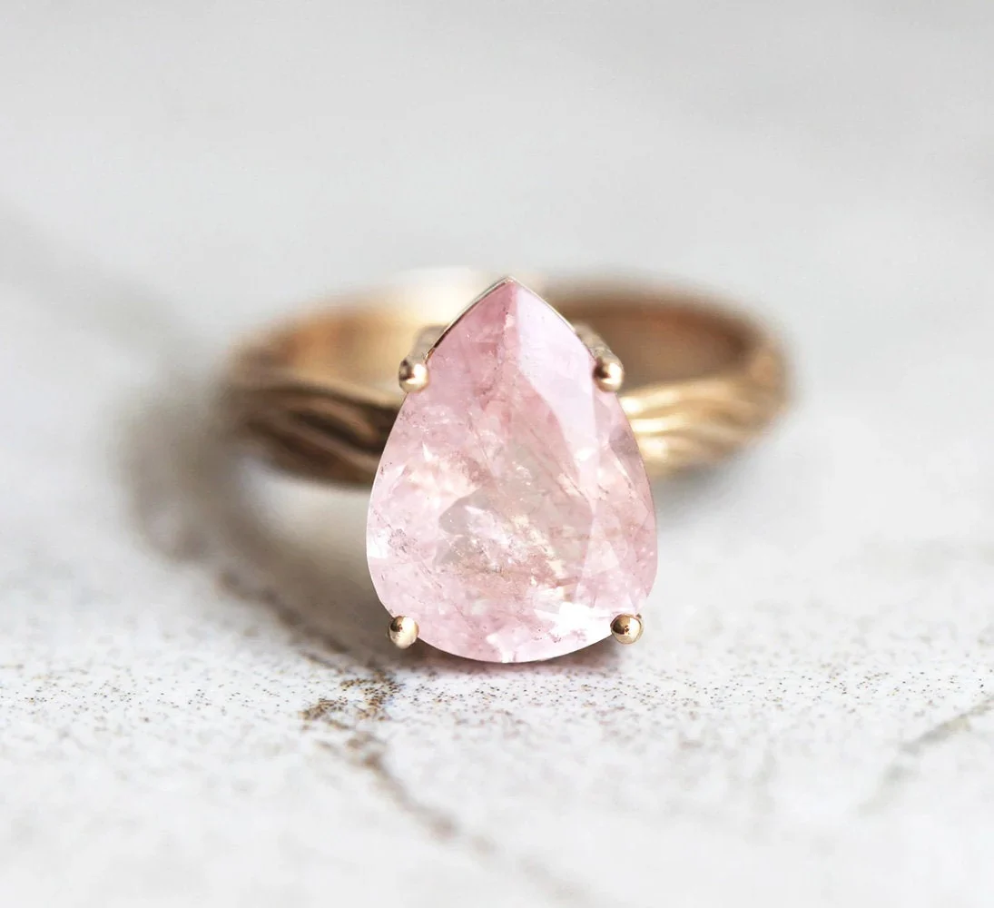 Capucinne Candy Pear Morganite Ring