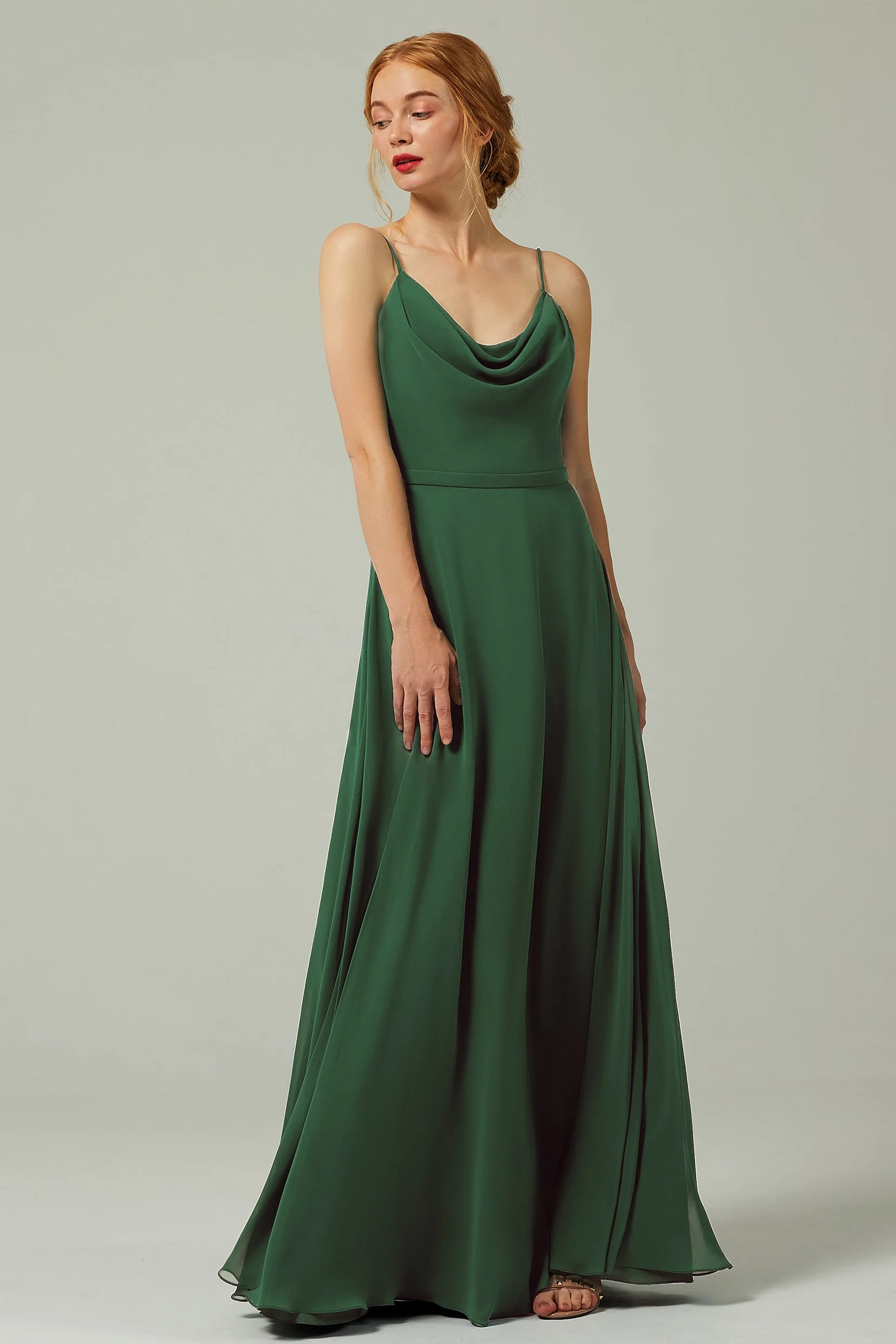 Cocomelody A-Line Floor Length Chiffon Bridesmaid Dress