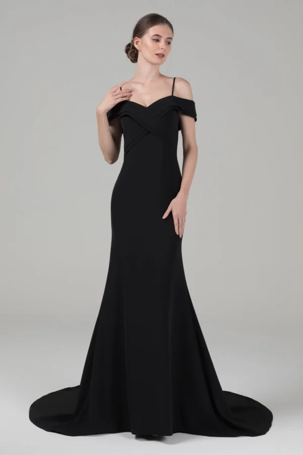 Cocomelody Mermaid Court Train Elastic Cloth Wedding Dress