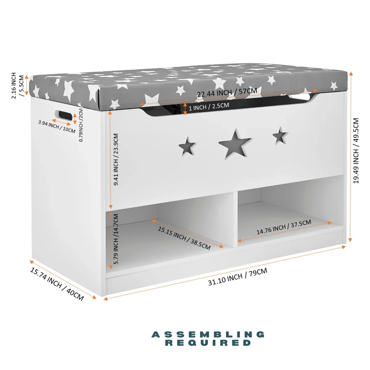 Wayfair Calsbeck Isabelle & Max Toy Box Dimensions