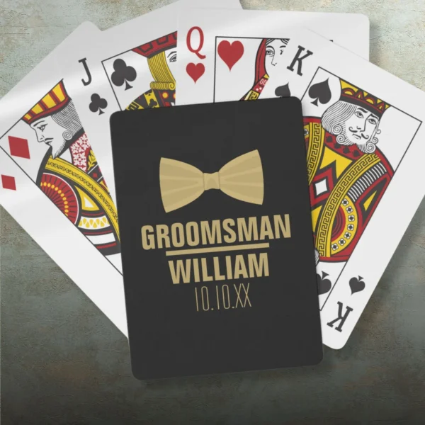 Custom Best Man Groomsman Wedding Poker Cards