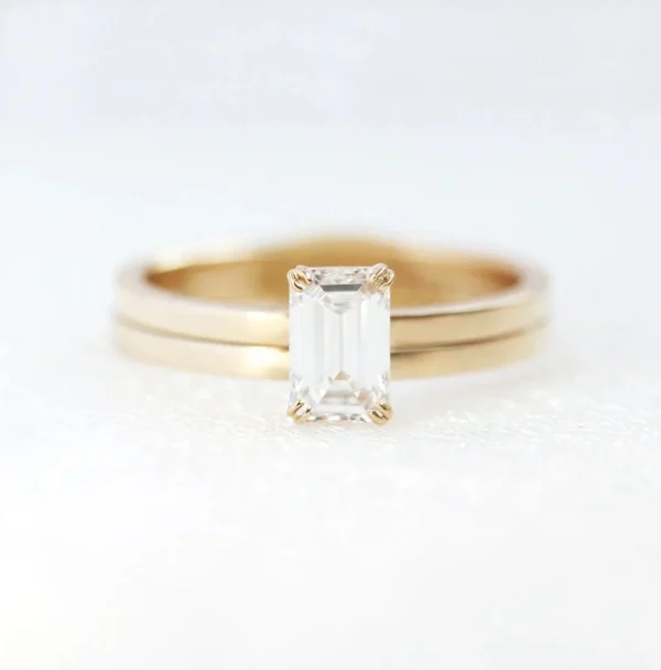 Capucinne Emerald Cut Diamond Engagement Ring