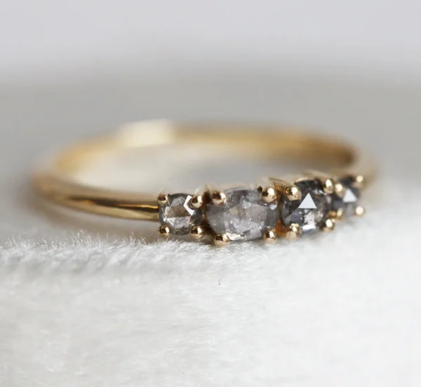Capucinne Ombre Salt & Pepper Diamond Ring