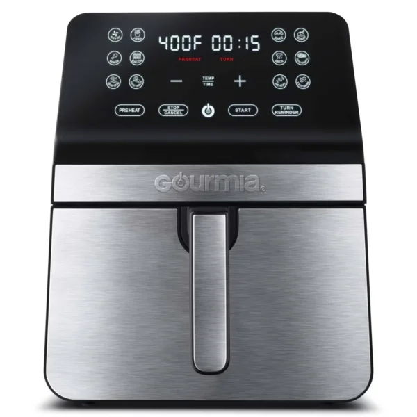 Gourmia 8qt Digital Air Fryer with 12 One-Touch Functions & Guided Cooking