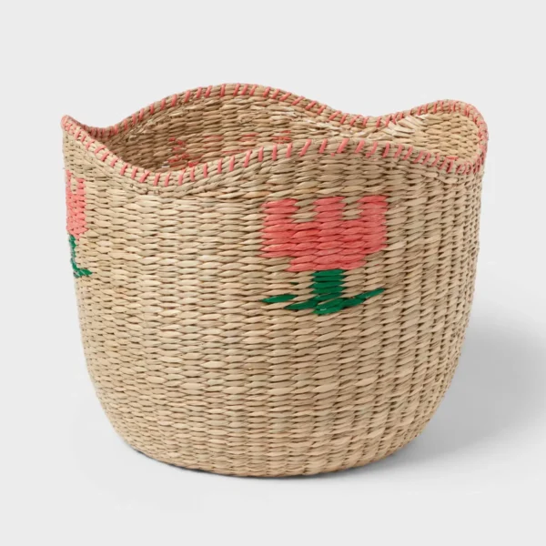 Target Woven Kids' Storage Basket with Flower