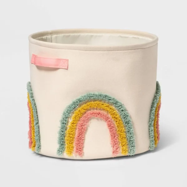 Target Rainbow Tufted Canvas Storage Bin