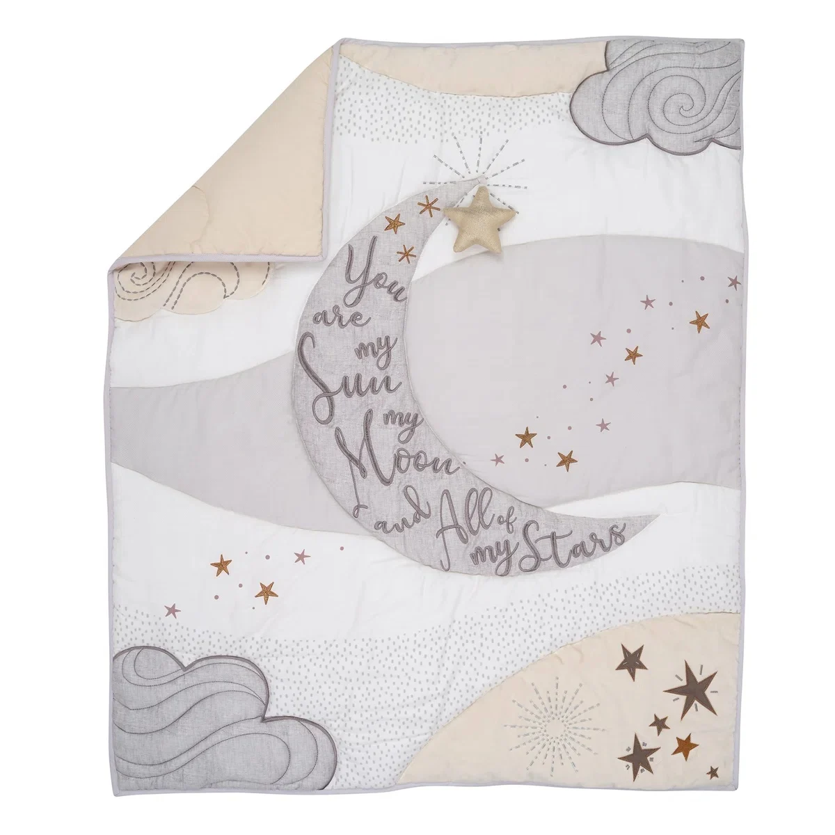 Wayfair Goodnight Moon 3-Piece Celestial Nursery Baby Crib Bedding Set Blanket