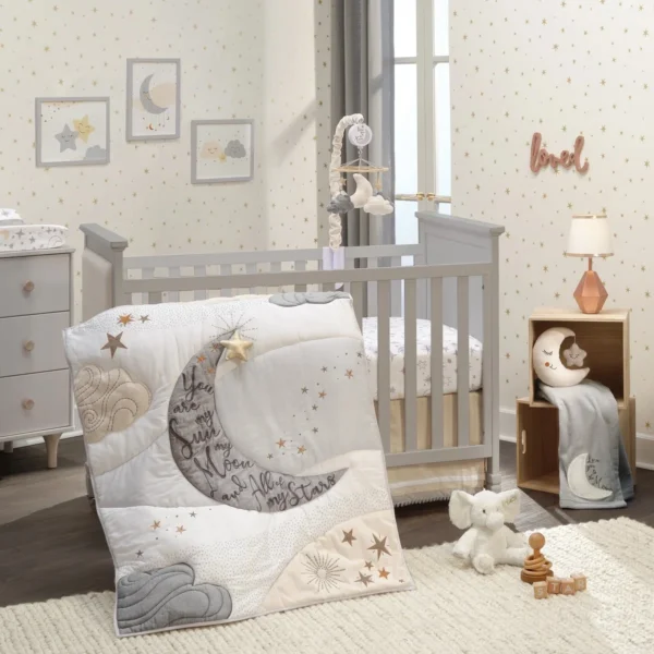 Wayfair Goodnight Moon 3-Piece Celestial Nursery Baby Crib Bedding Set