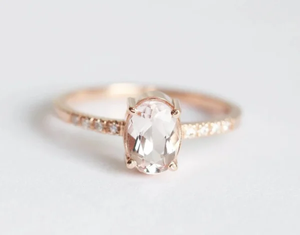 Capucinne Halle Morganite Ring Rose Gold