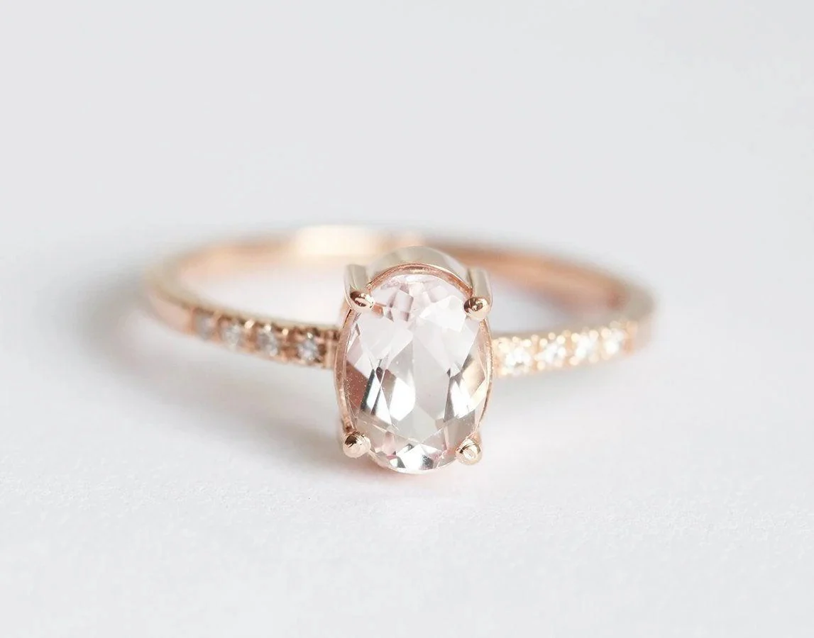 Capucinne Halle Morganite Ring Rose Gold