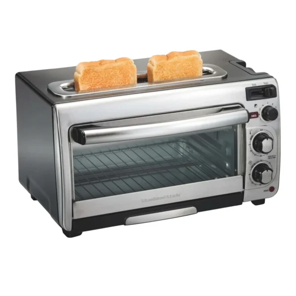 Hamilton Beach 2-in-1 Countertop Toaster Oven and Long Slot 2-Slice Toaster