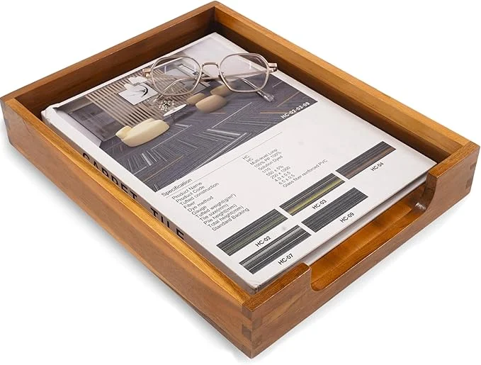 KOLWOVEN Wooden Desk Tray