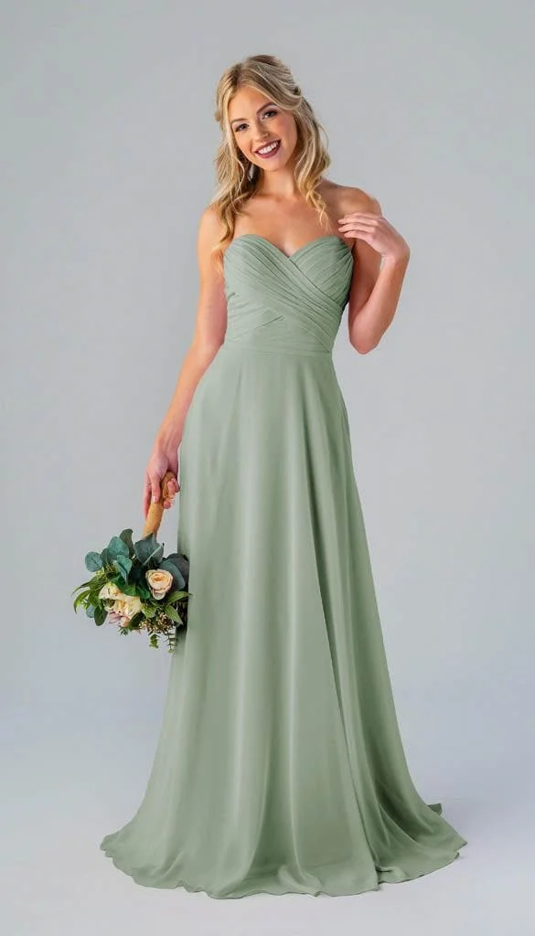 Kennedy Blue Lisa Strapless Chiffon Bridesmaid Dress