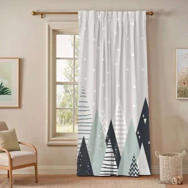 Wayfair Blackout Cute Mountains Kids Room Curtain