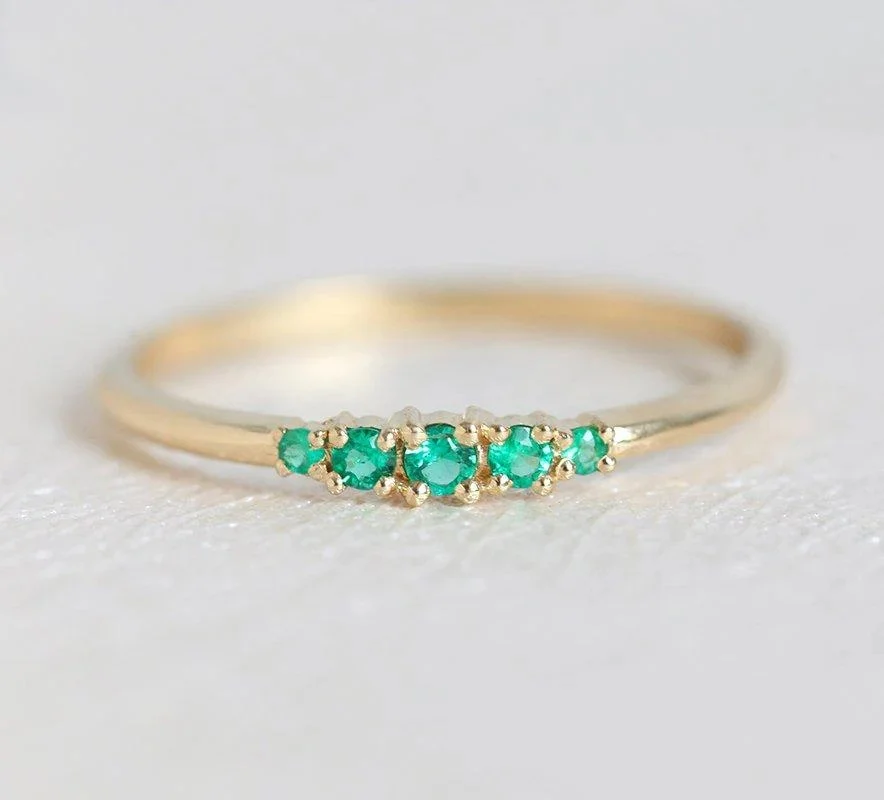 Capucinne Monroe Ring Emerald