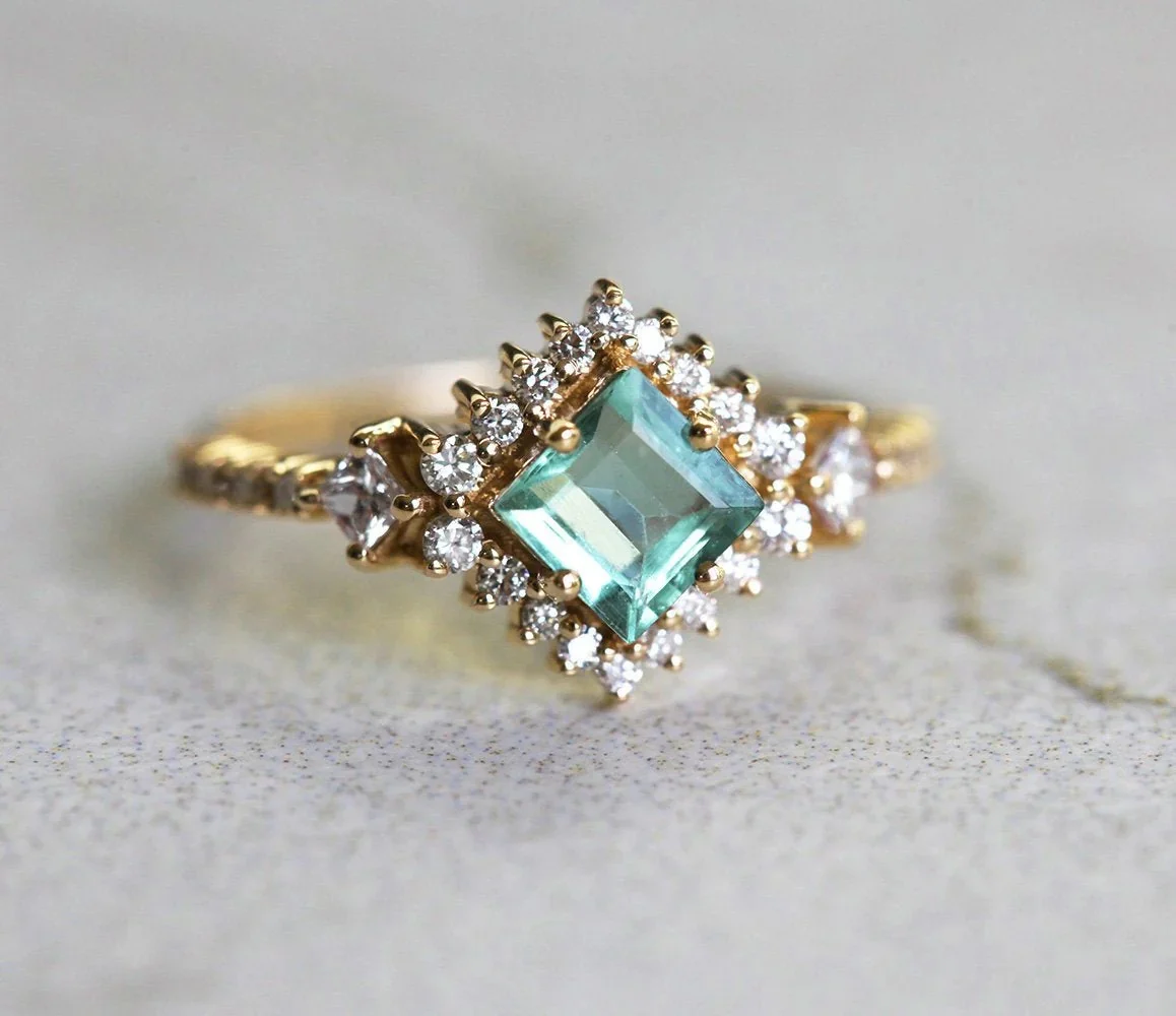 Capucinne Nadia Paraiba Tourmaline Cluster Ring