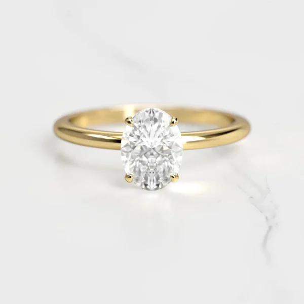 Capucinne Oval Solitaire Diamond Ring