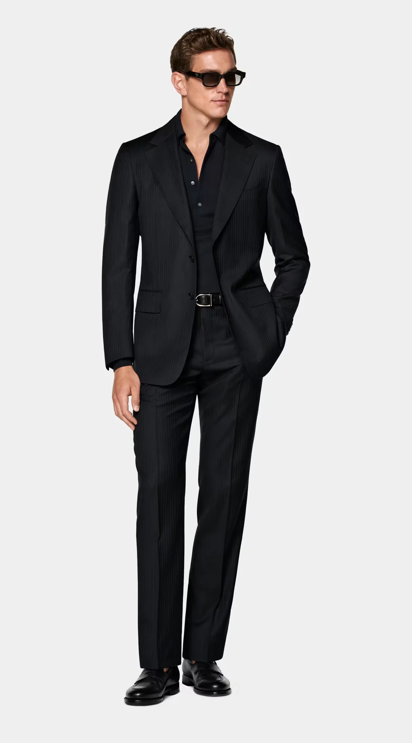 Suitsupply Navy Striped Tailored Fit Milano Suit