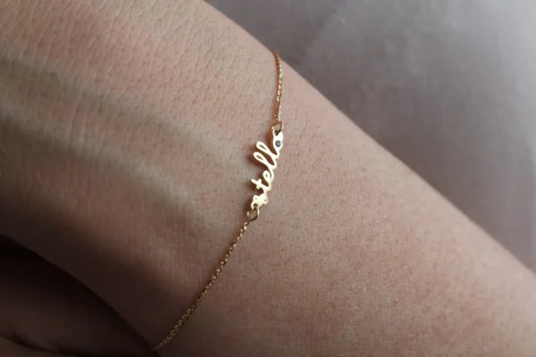 Capucinne Gold Name Personalized Bracelet