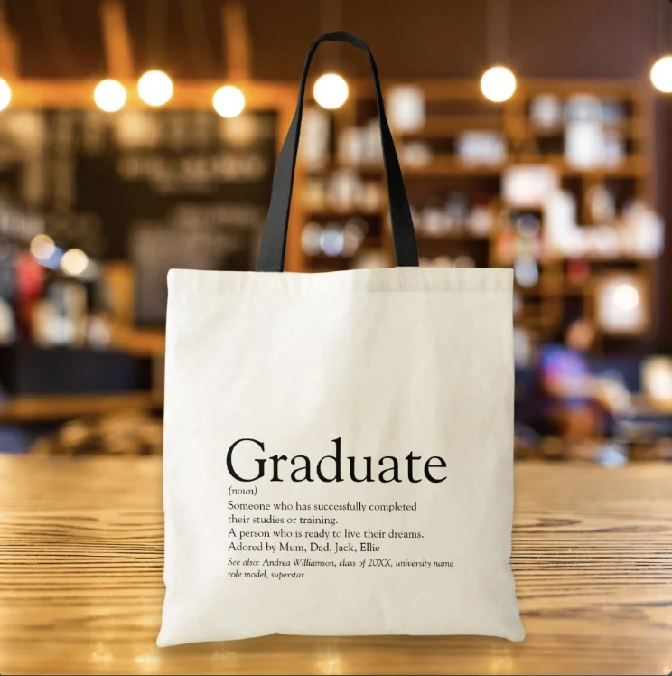 Personalized Graduate Definition Modern Tote Bag