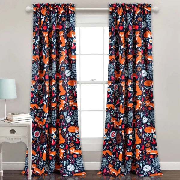 Wayfair Fox Animal Print Polyester Darkening Curtain Pair